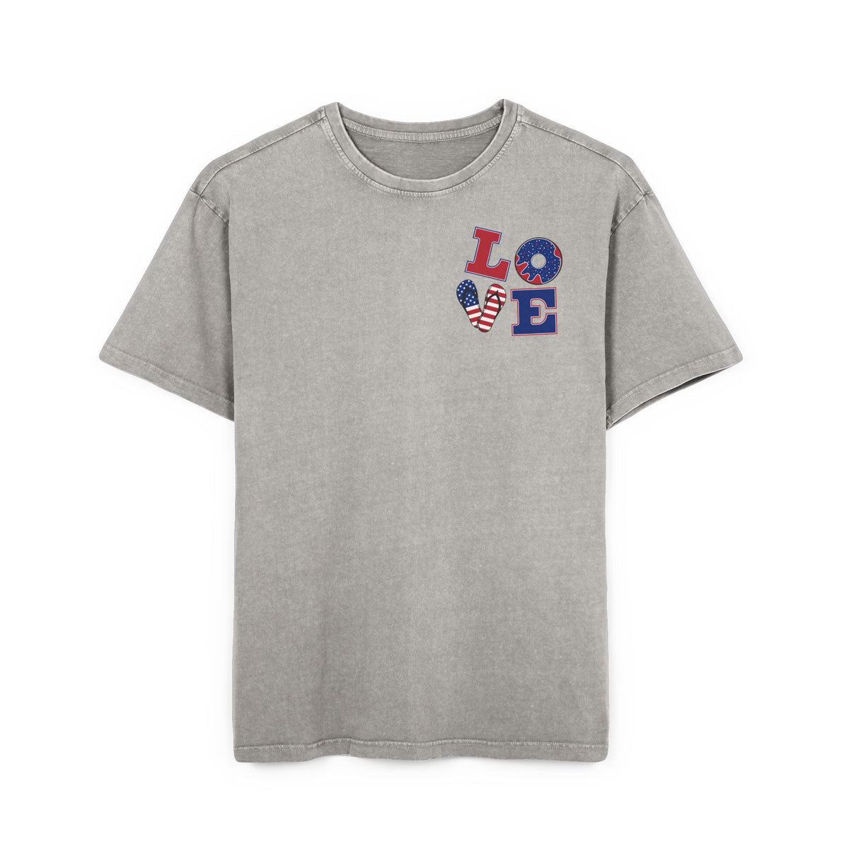 Unisex Tee - Love Acid Washed Heavy Oversize T-Shirt for Casual Comfort