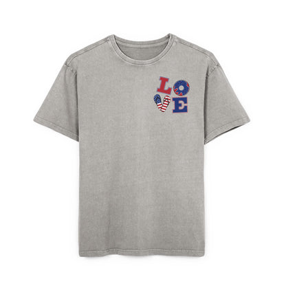 Unisex Tee - Love Acid Washed Heavy Oversize T-Shirt for Casual Comfort