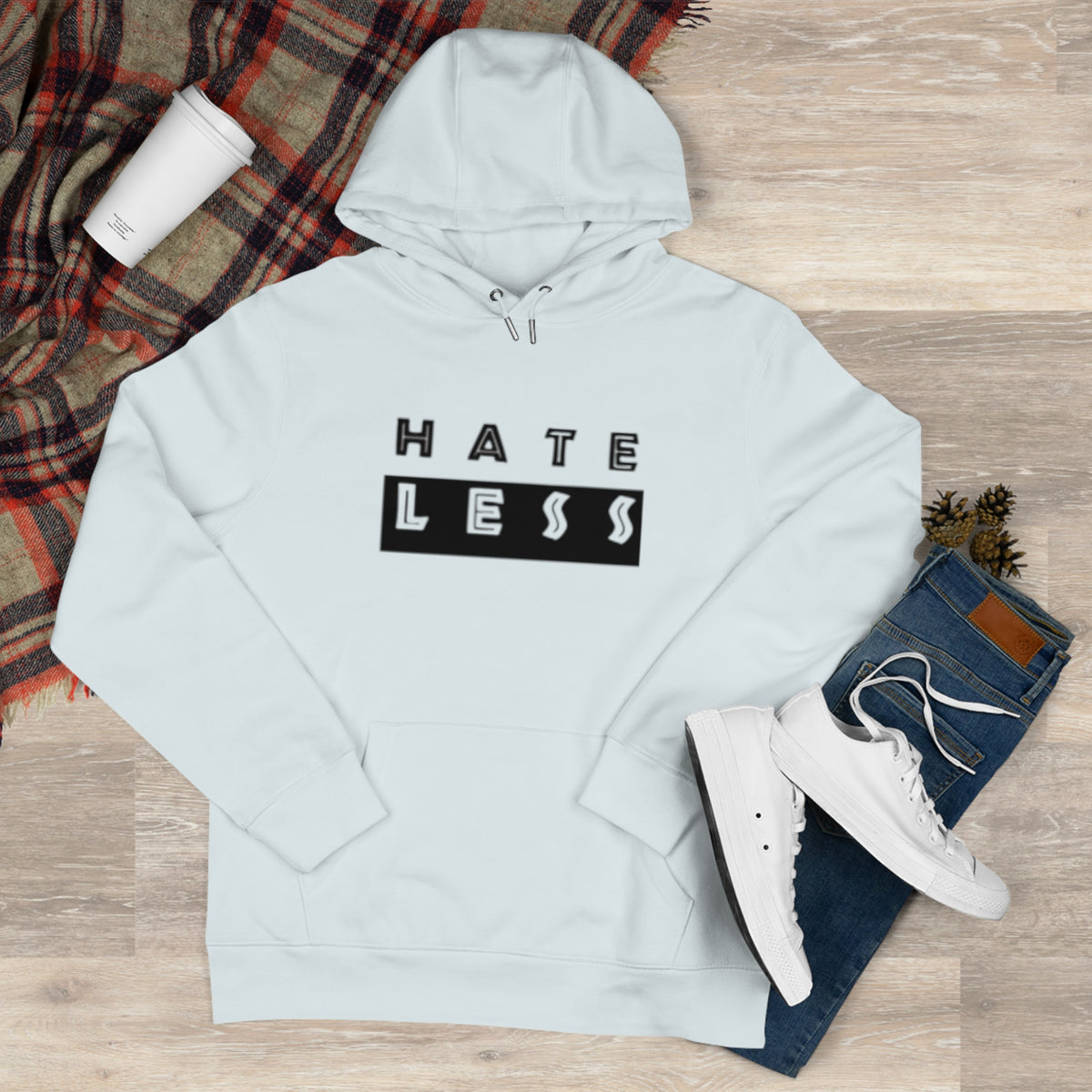 King Hate Less Hooded Sweatshirt - Promote Positivity and Kindness