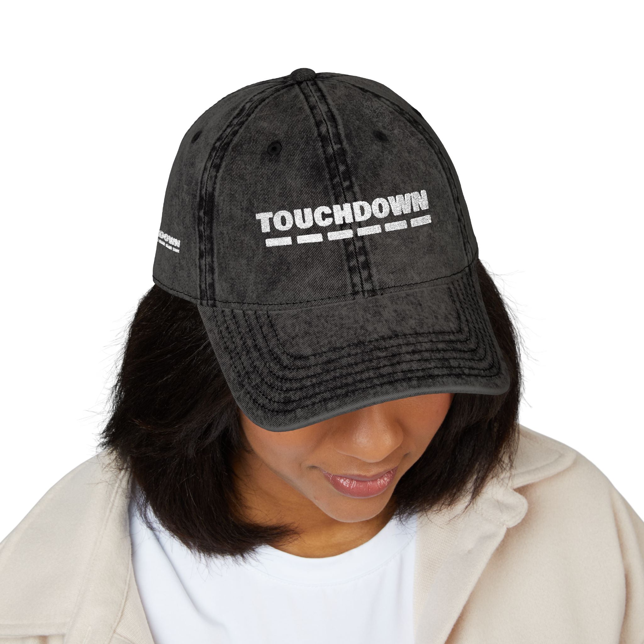 Embroidered Vintage Cap - Touchdown Sports Fan Hat