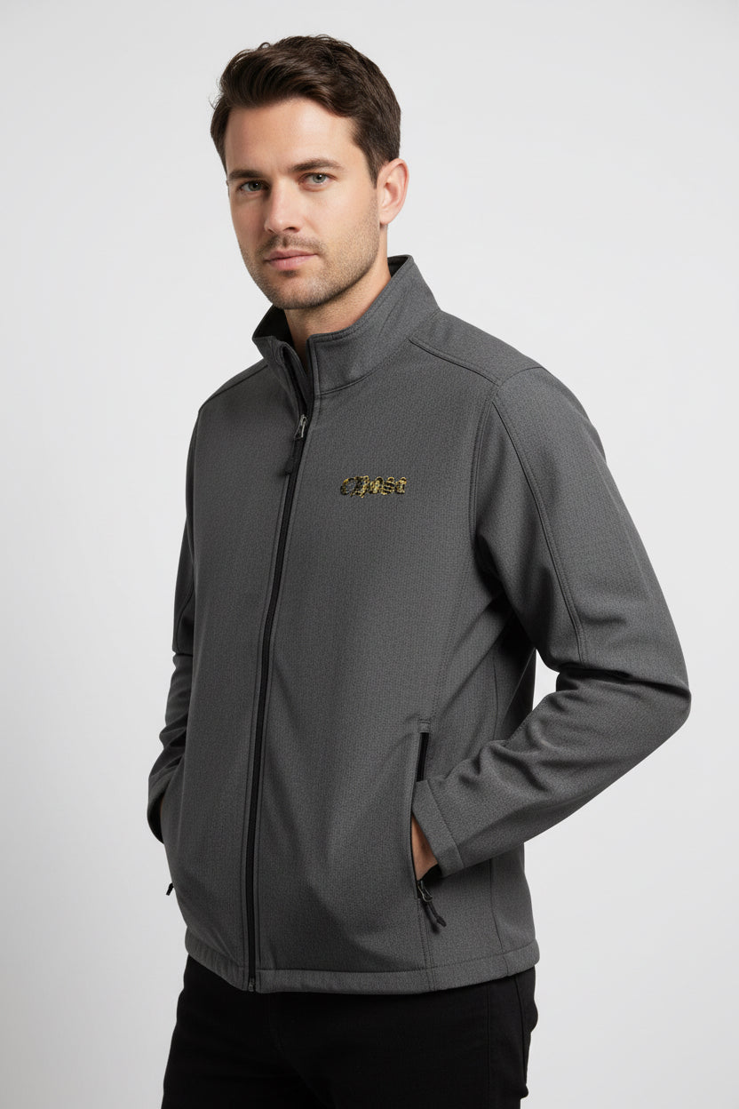 Embroidered Gold Floral Soft Shell Jacket