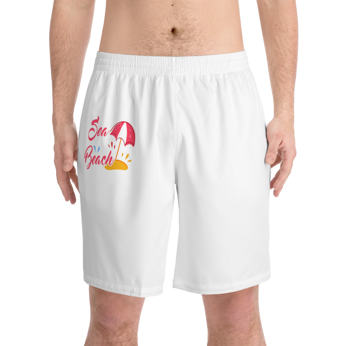 Men's Elastic Beach Shorts (AOP)