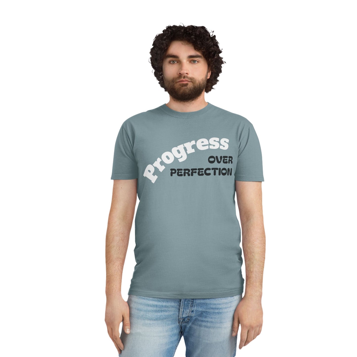 Unisex Faded Shirt - Embrace Progress Over Perfection, Casual Tee, Motivational Apparel, Gift for Growth Mindset, Everyday Wear, [...]