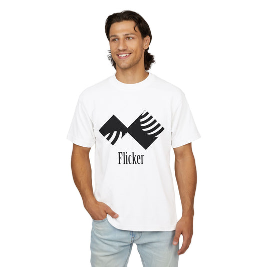 Unisex Urban Heavy Tee - Modern Graphic Design "Flicker" for Streetwear Enthusiasts