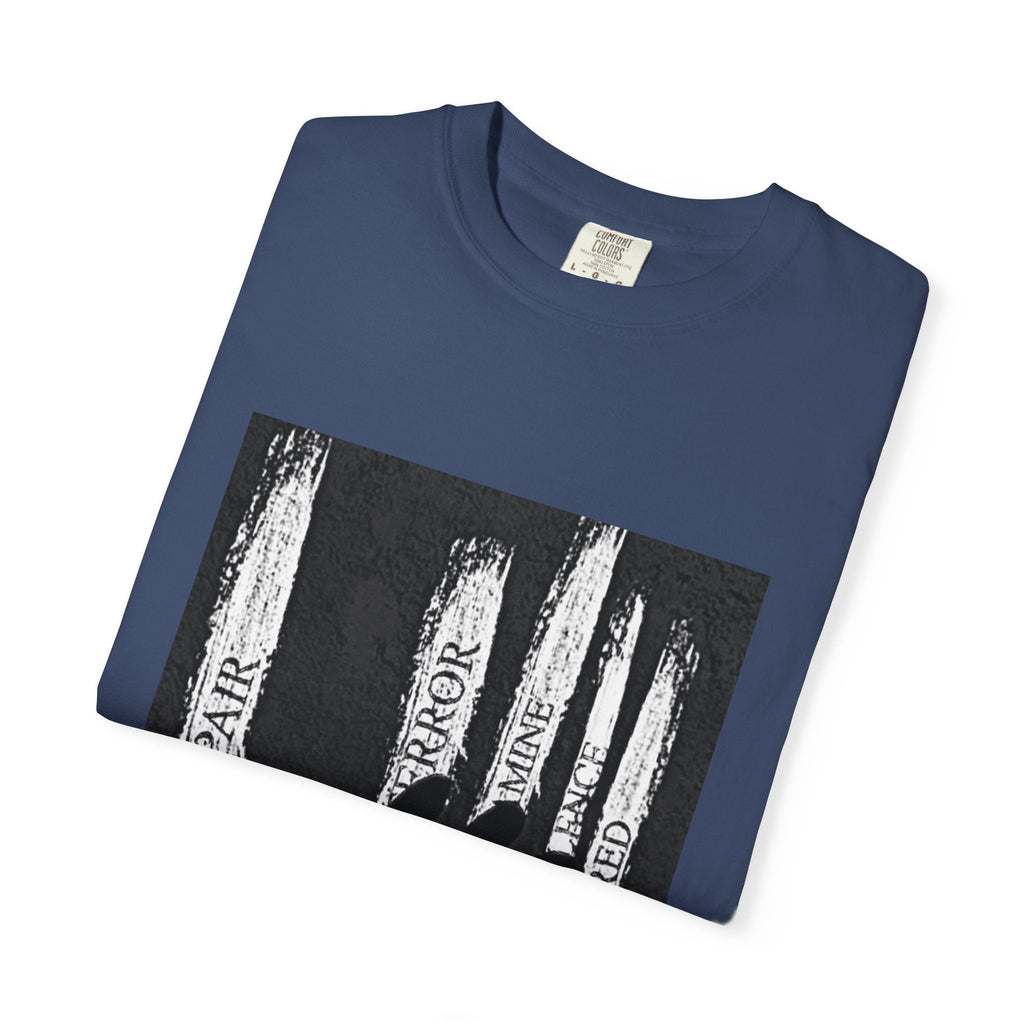 Garment-Dyed T-shirt, Unisex Black Graphic Tee, Motivational Shirt, Casual Streetwear, Perfect Gift for Friends Printify