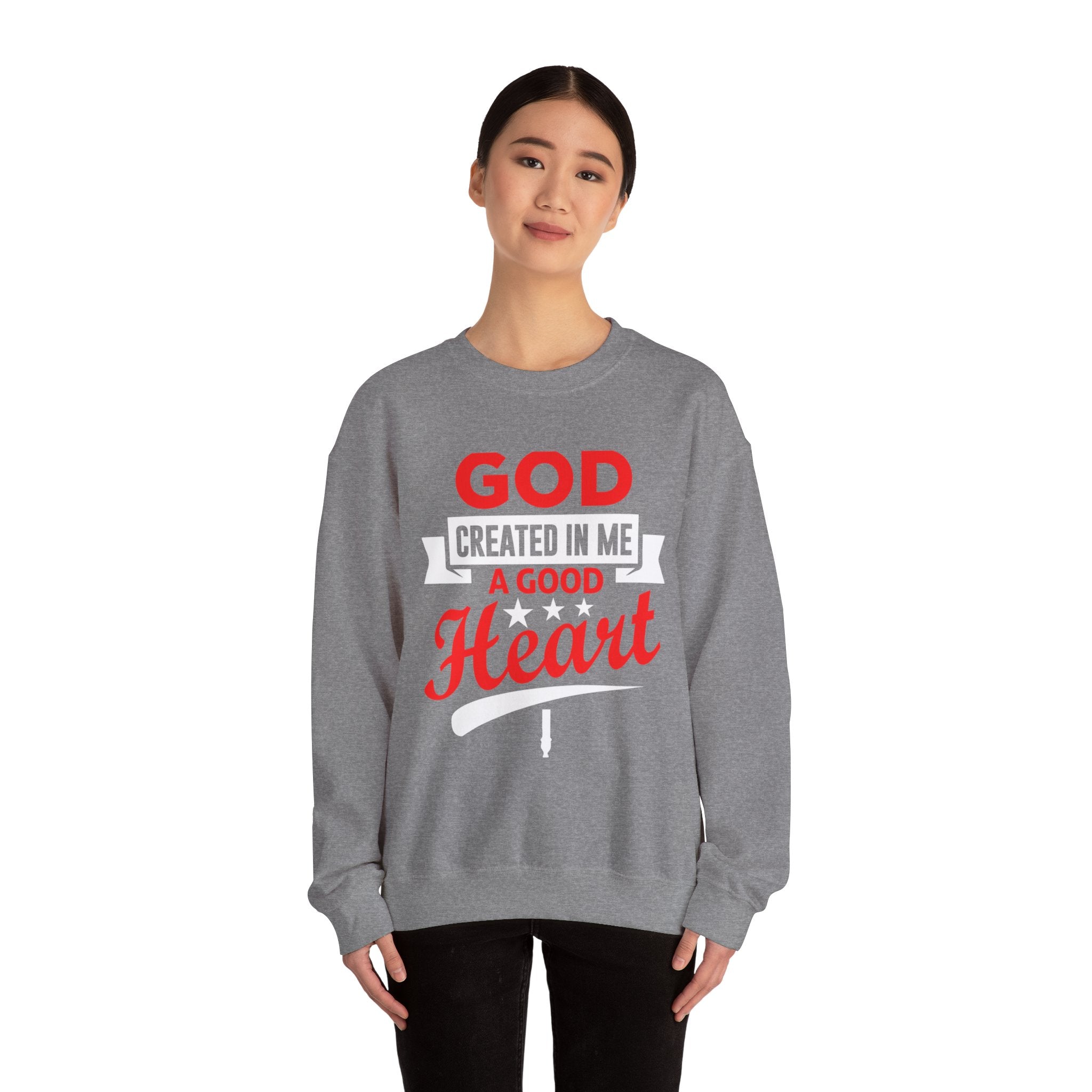 Dieu a créé en moi un sweat-shirt unisexe au bon cœur 