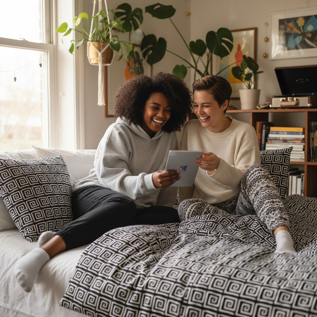 Queen Microfiber Duvet Cover Printify