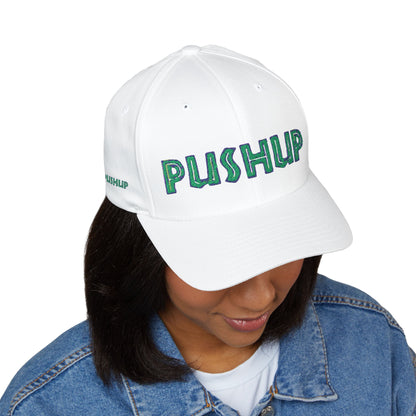 Motivational Embroidered Cap - 'PUSHUP' Structured Hat