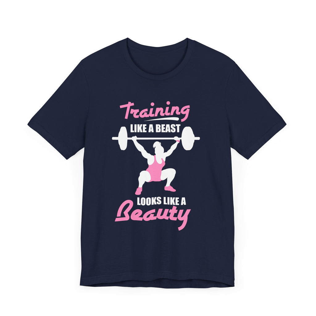 S’entraîner comme une bête ressemble à un tee-shirt unisexe de beauté 