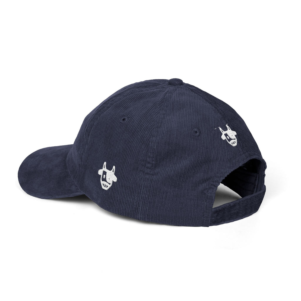 Corduroy Cap with Embroidered Design, Trendy Accessories for Fashion Lovers, Unique Gift for Holidays, Casual Daily Wear Printify