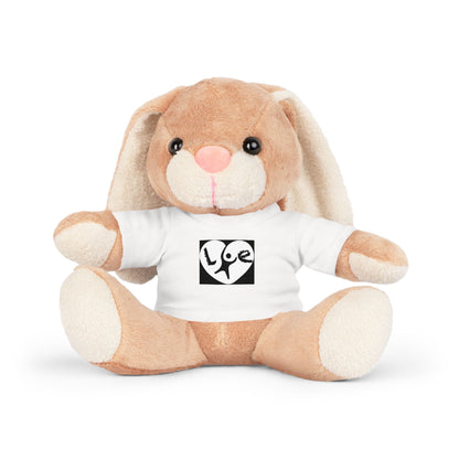 Adorable Love Bear Plush Toy in T-Shirt - Perfect Gift for Kids Printify
