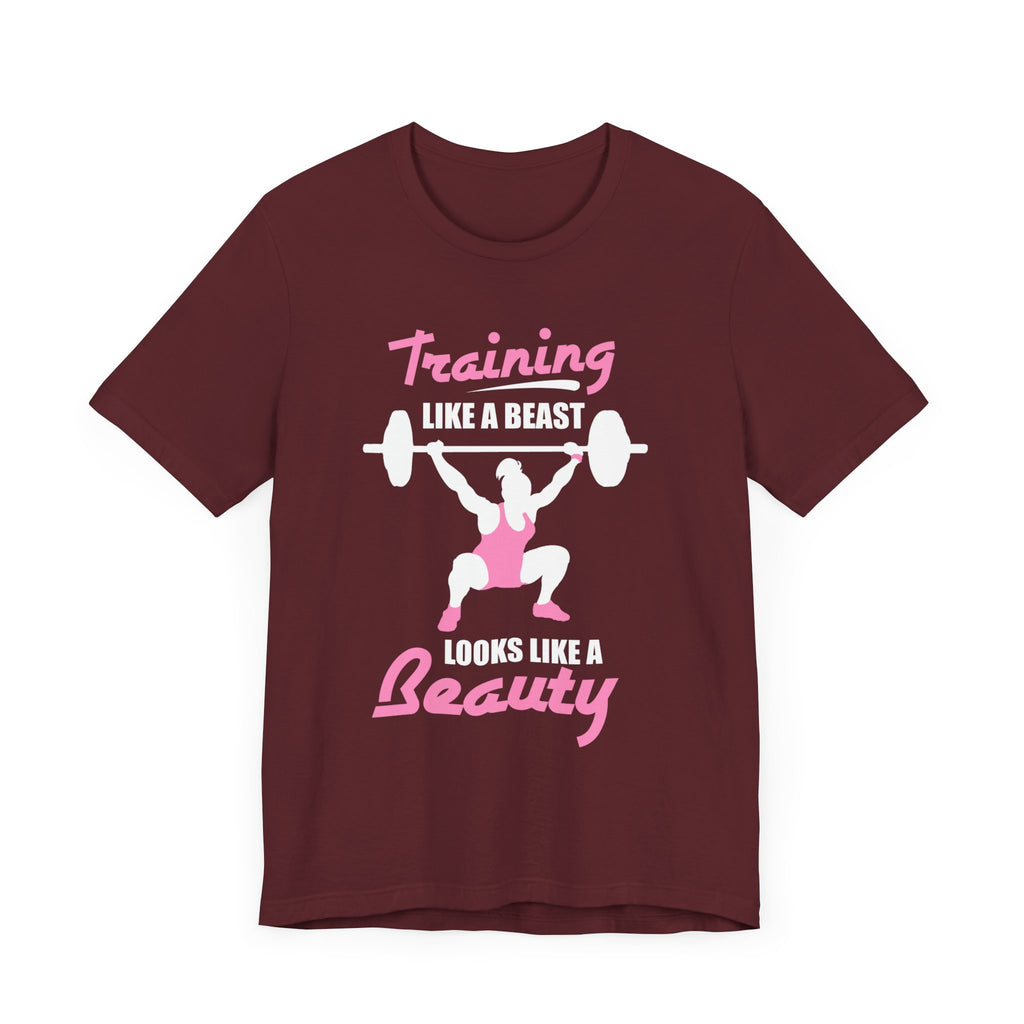 S’entraîner comme une bête ressemble à un tee-shirt unisexe de beauté 