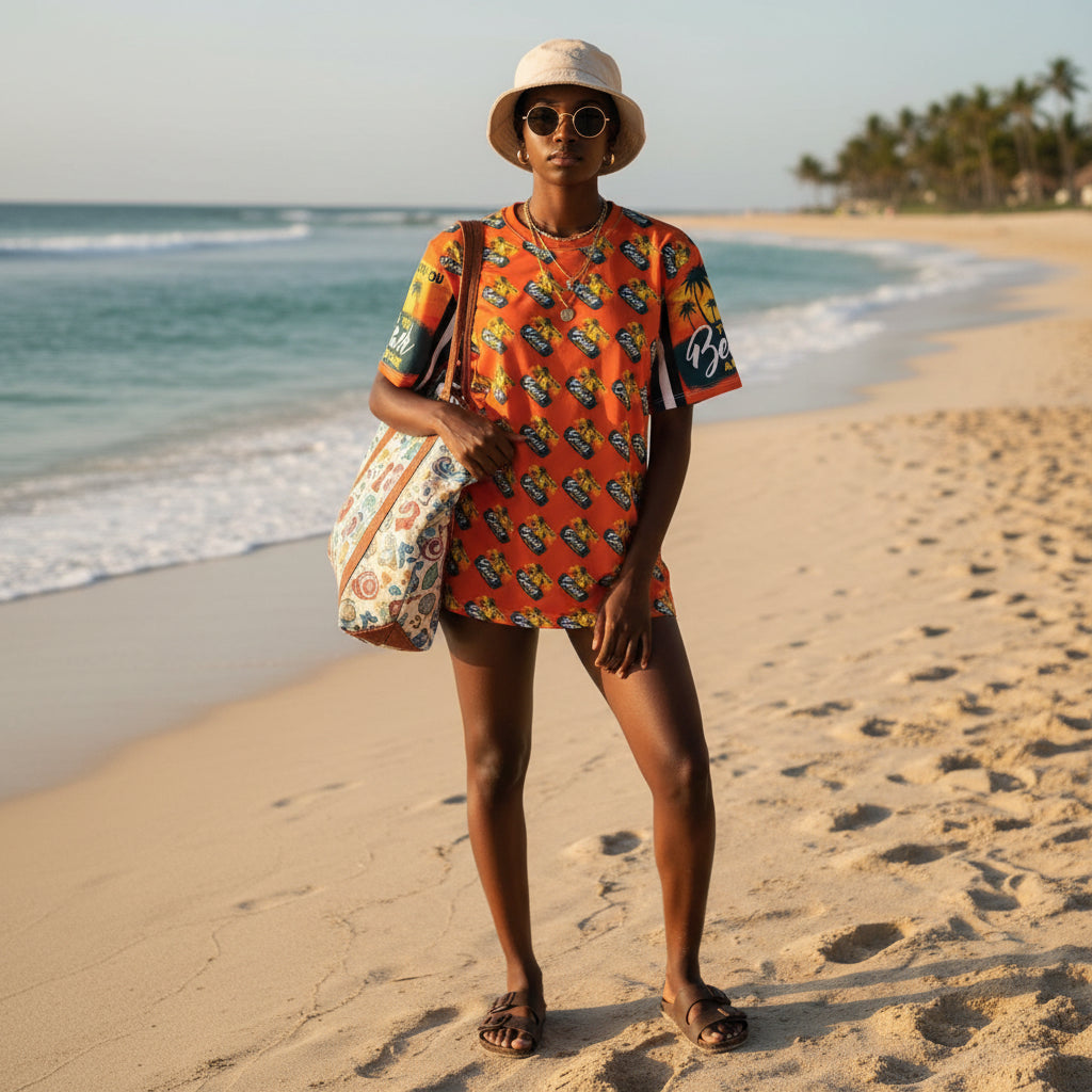 Beach Vibes Tee — "To summer beach" All-Over Print Printify
