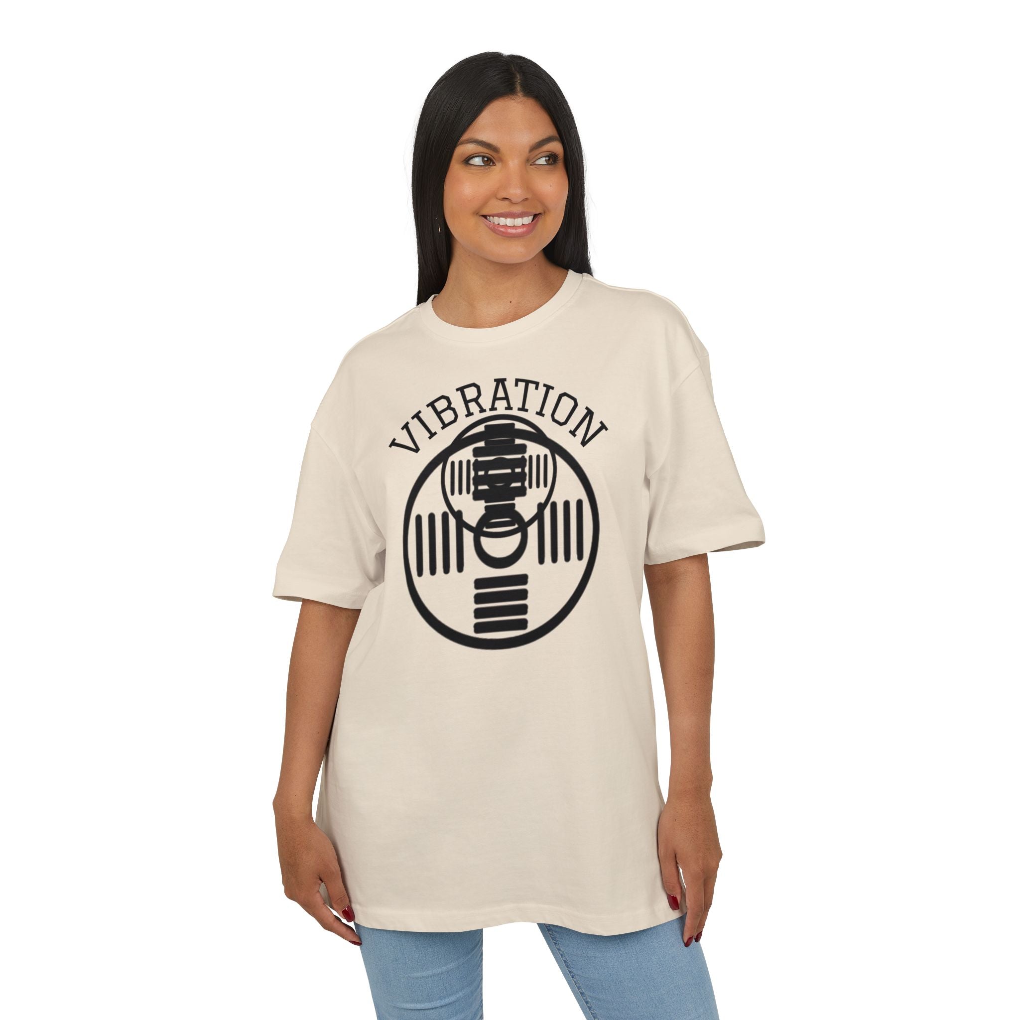 Unisex Vibration Oversized Tee | Comfortable Streetwear, Gym Apparel, Gift for Fitness Lovers, Casual Daily Wear, Graphic Tee