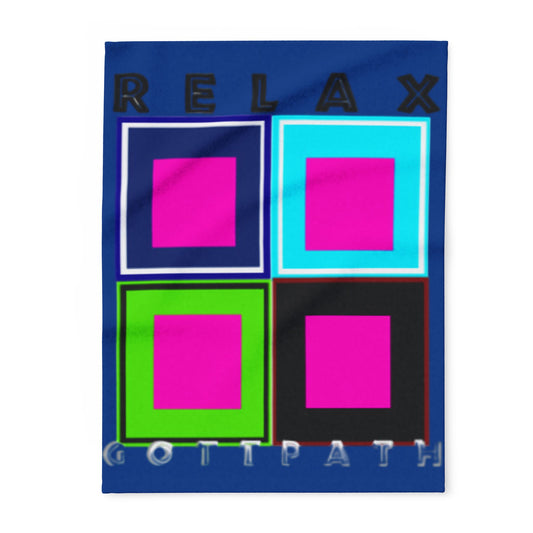 Vibrant Relaxation Arctic Fleece Blanket, Cozy Home Decor, Gift for Her, Modern Wall Art, Stylish Lounge Accessory, Colorful Throw