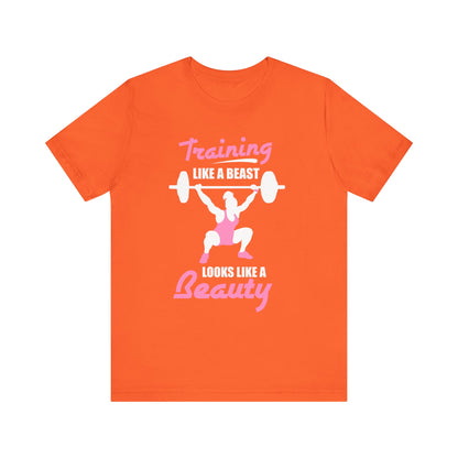 S’entraîner comme une bête ressemble à un tee-shirt unisexe de beauté 