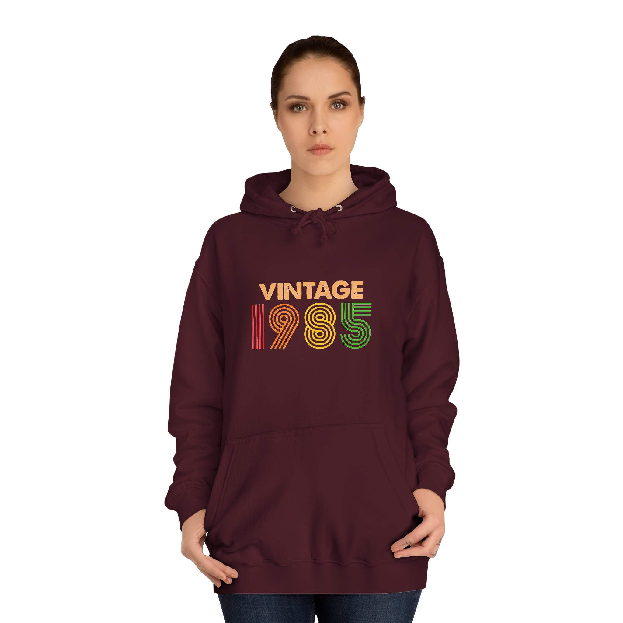 Sweat à capuche unisexe vintage 1985 