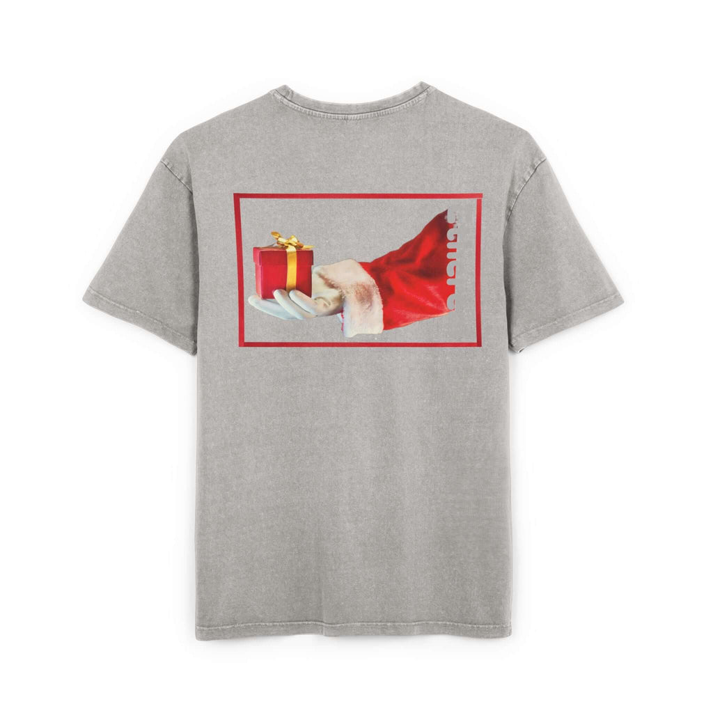 Tee Santa Claus Acid Washed Men's Oversize Heavy