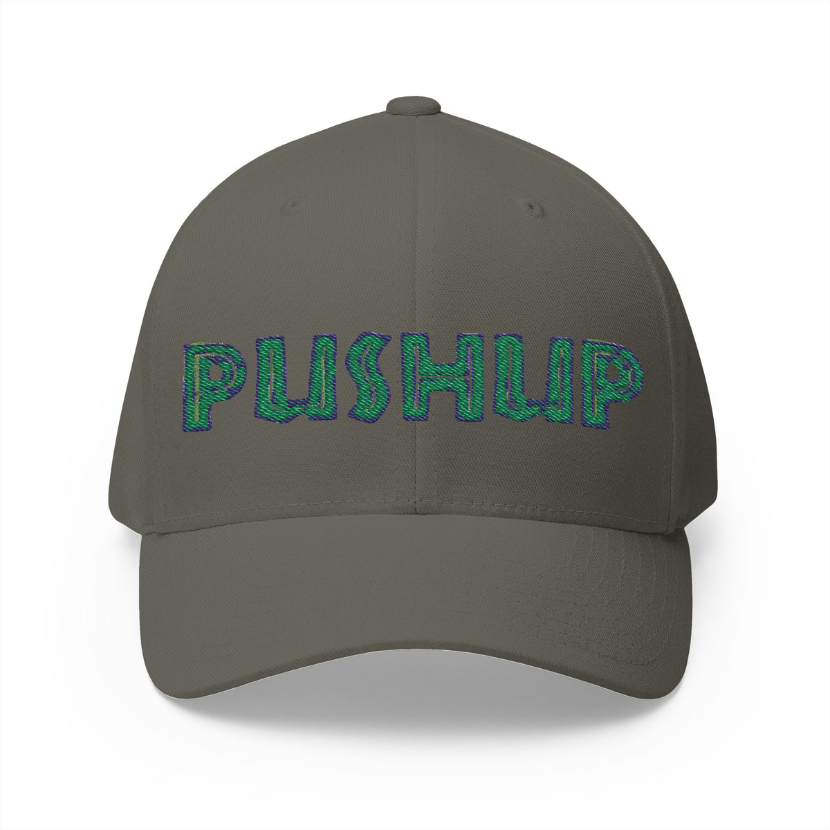 Motivational Embroidered Cap - 'PUSHUP' Structured Hat