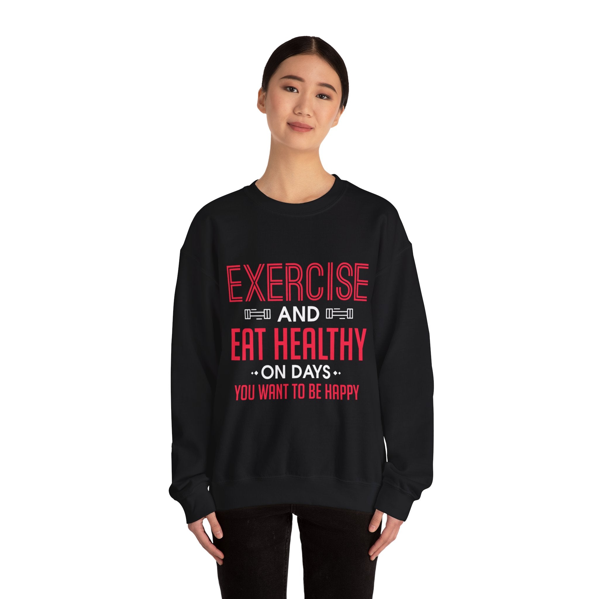 Seulement faire de l’exercice et manger sainement Sweatshirt unisexe 