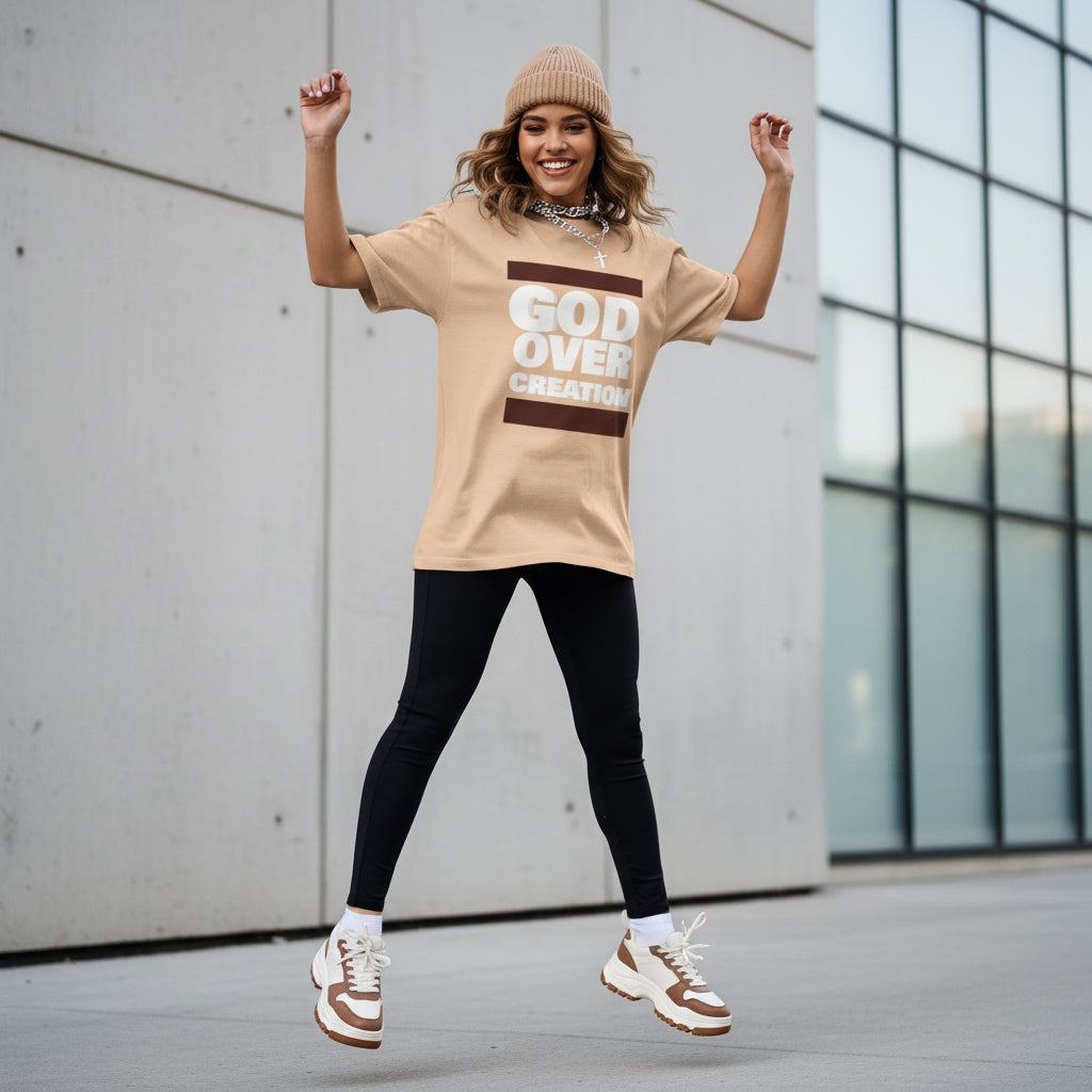 T-Shirt - Unisex Ultra Heavy Cotton Box Tee - God over Creation Printify