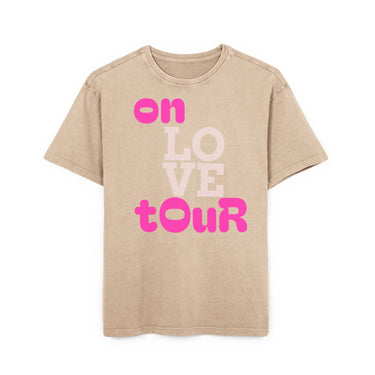 Oversized Tee On Love Tour Acid Washed Men's T-Shirt