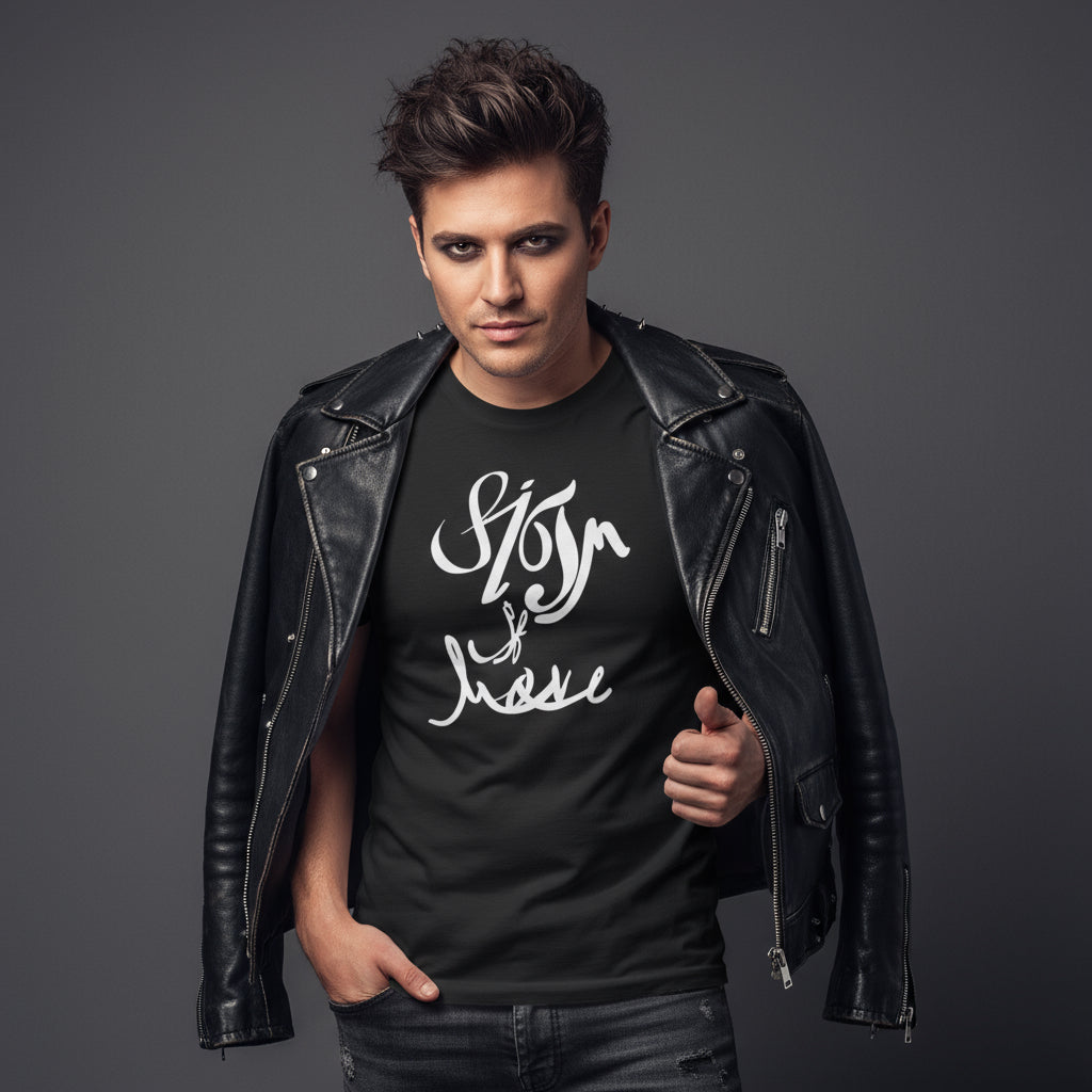 Rocker T-Shirt - Sign of Love Graphic Tee Printify