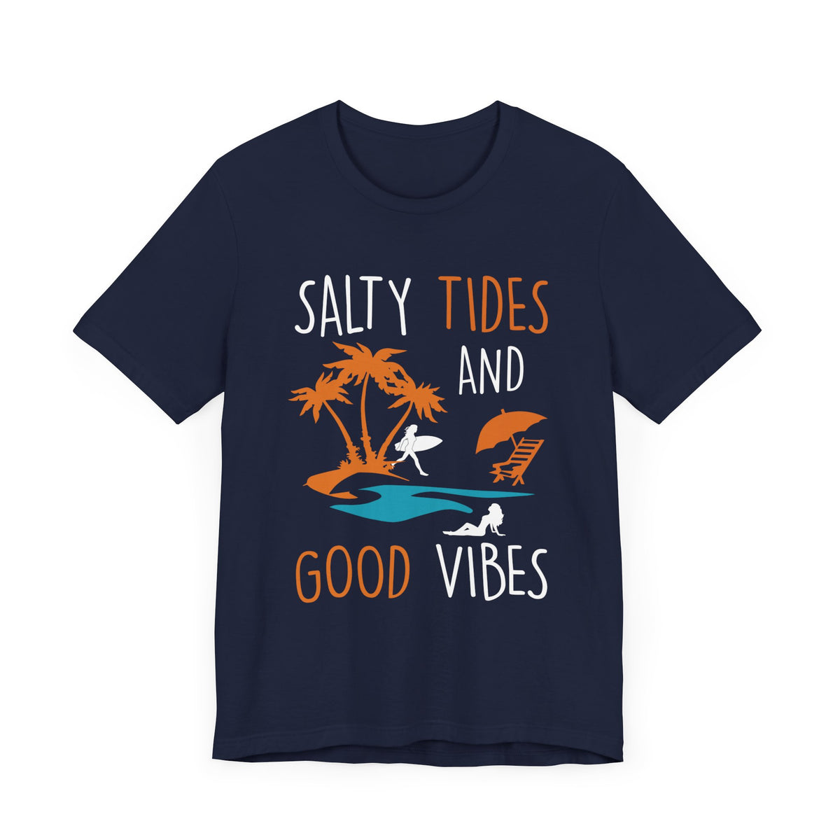 Marées salées et bonnes vibrations Tee unisexe 