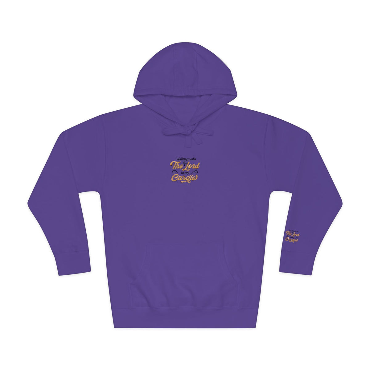 Religious Fleece Hoodie - Walking with the Lord Printify
