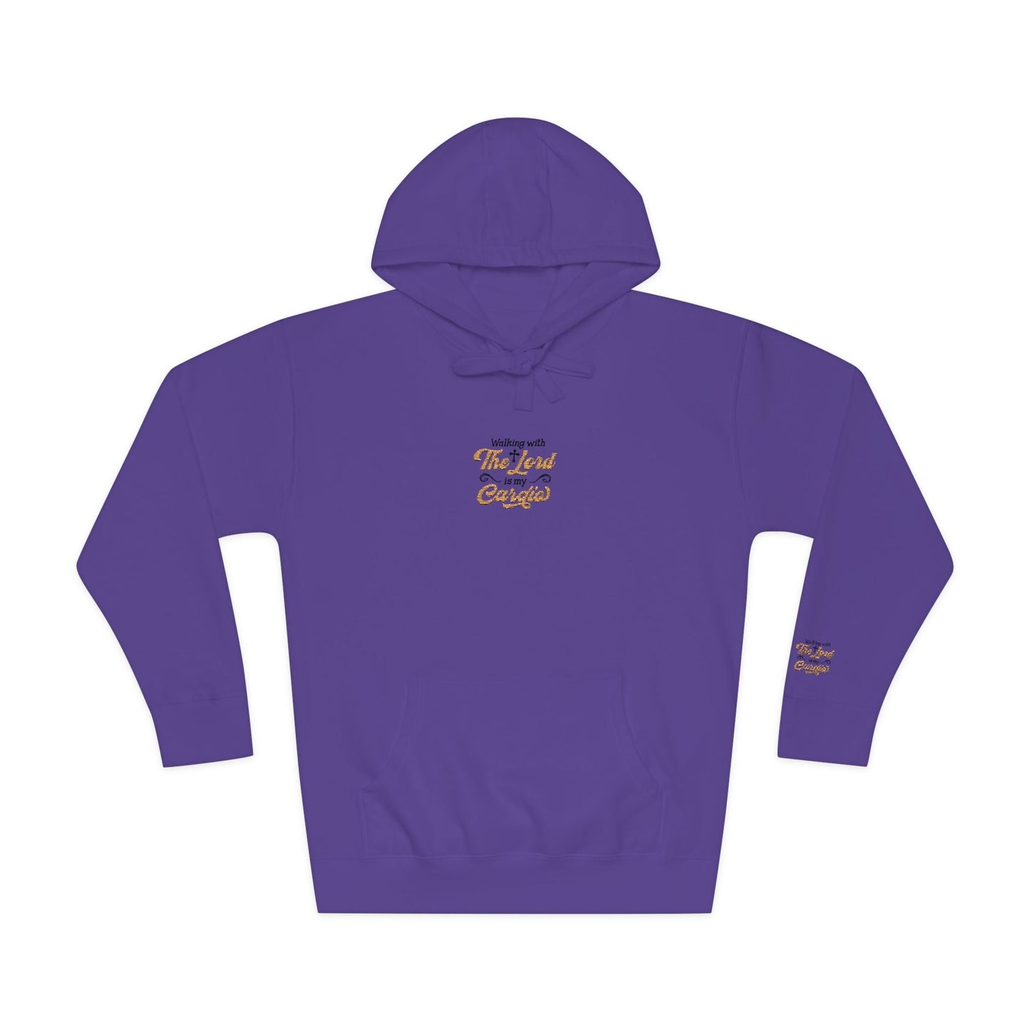 Religious Fleece Hoodie - Walking with the Lord Printify