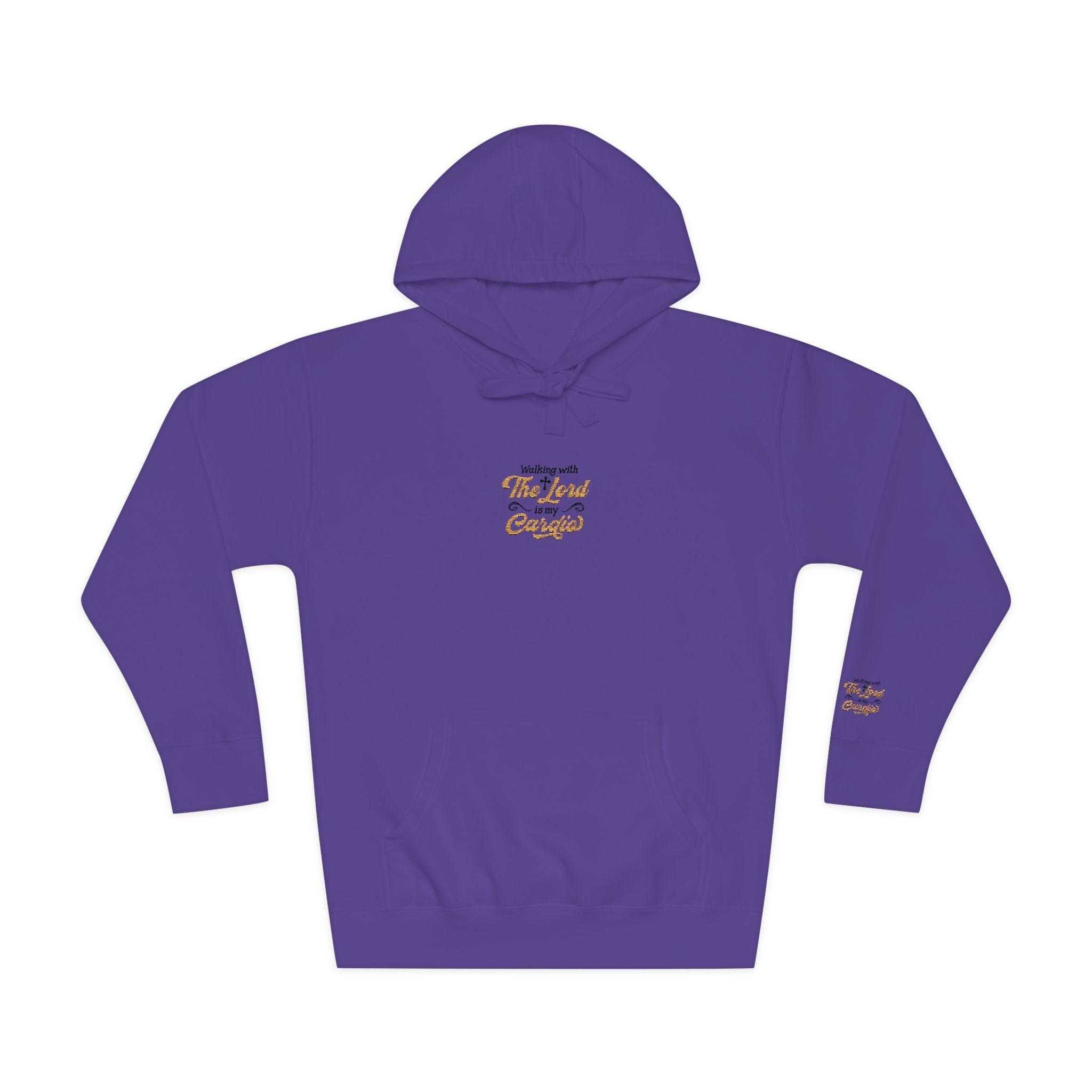 Religious Fleece Hoodie - Walking with the Lord Printify
