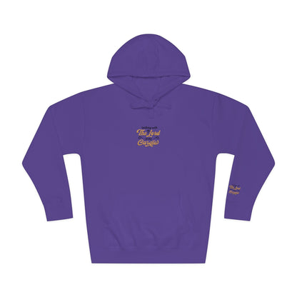 Religious Fleece Hoodie - Walking with the Lord Printify