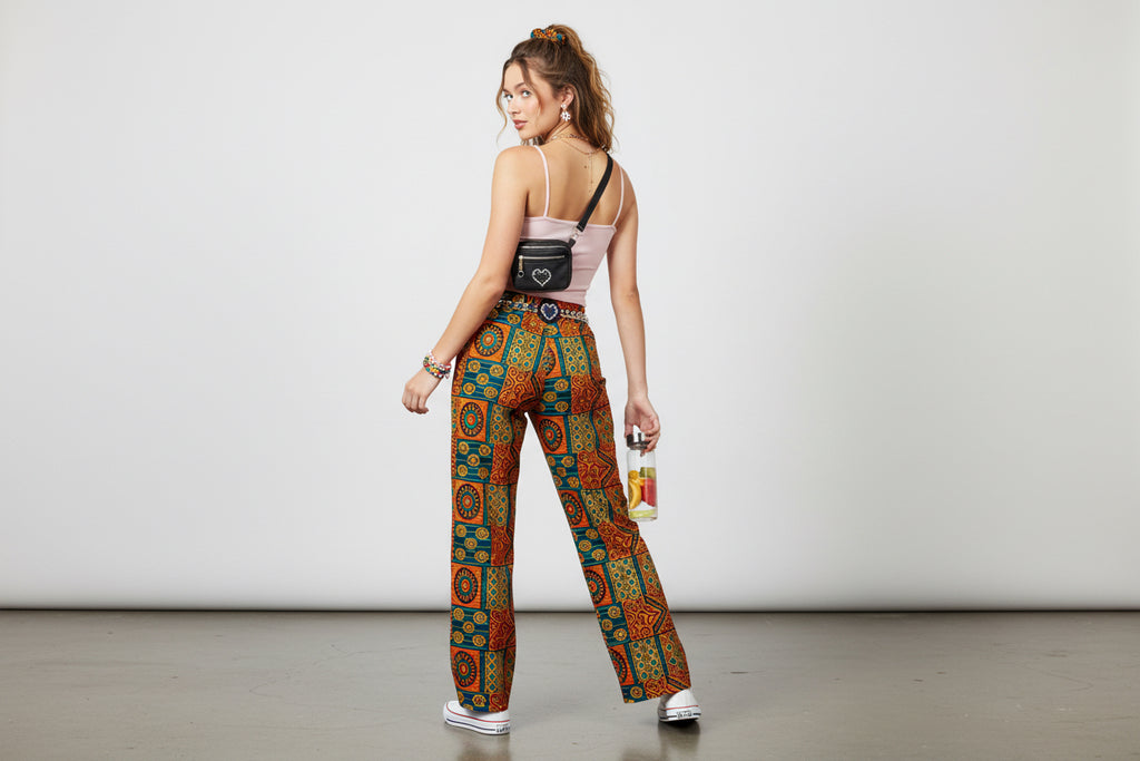 African Print 'Sign of Love' Women's Pajama Pants