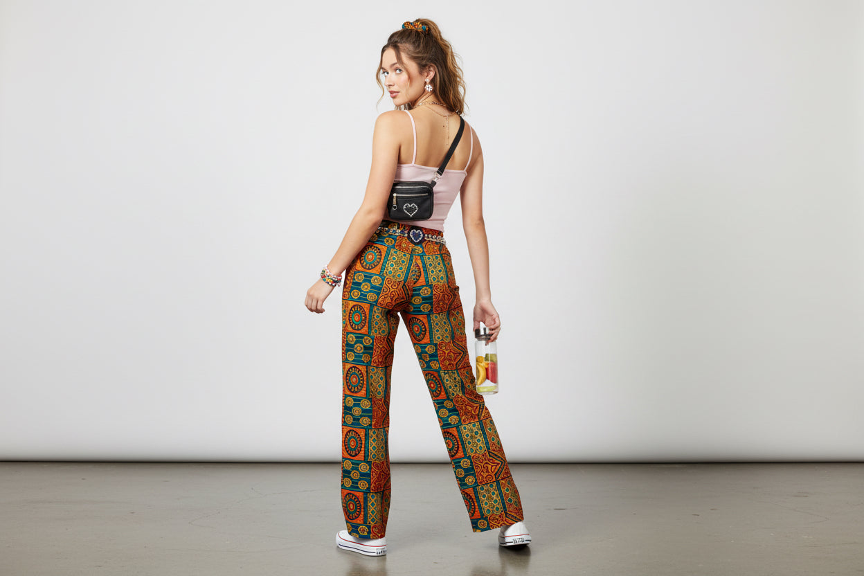 African Print 'Sign of Love' Women's Pajama Pants