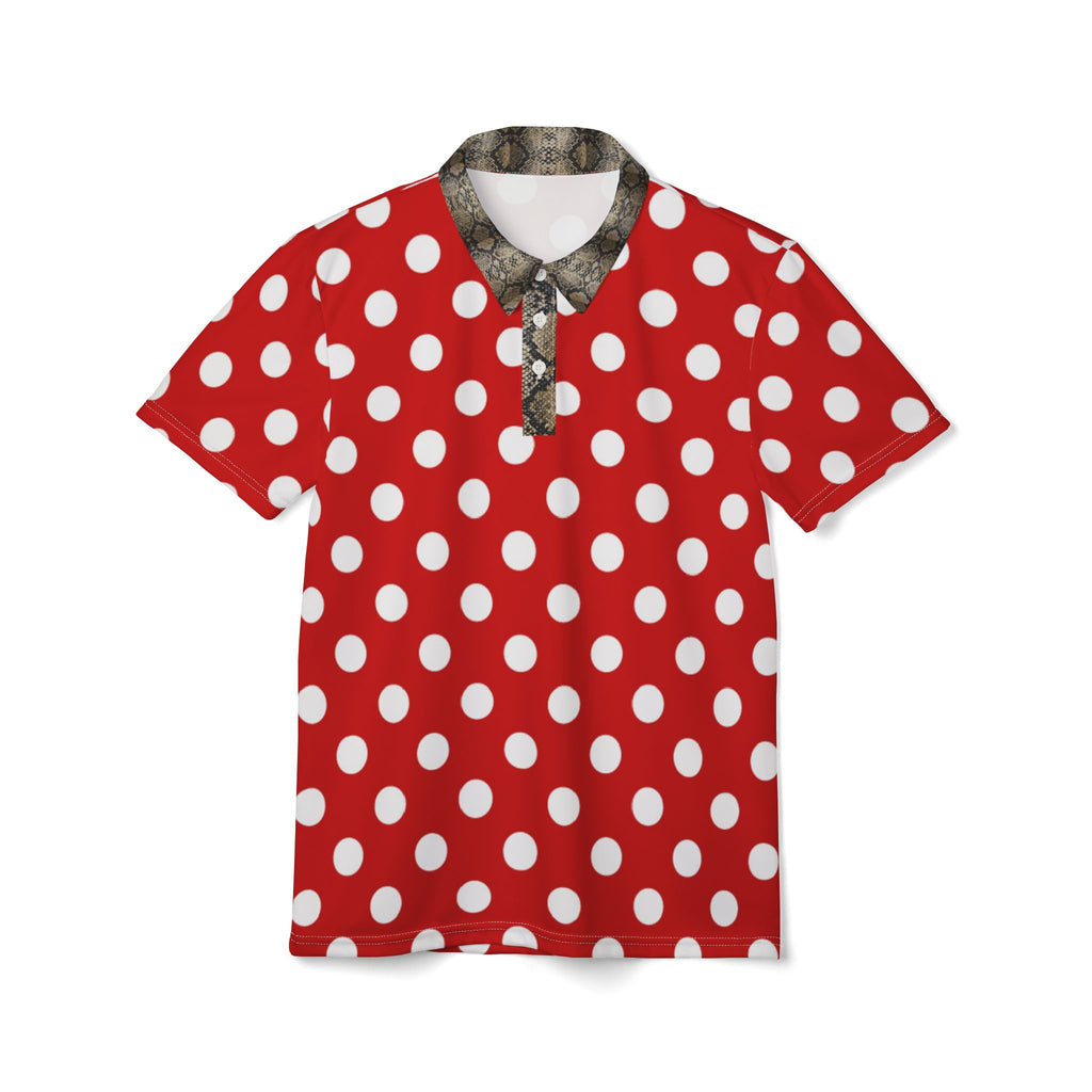 Leather Neck Polo Shirt