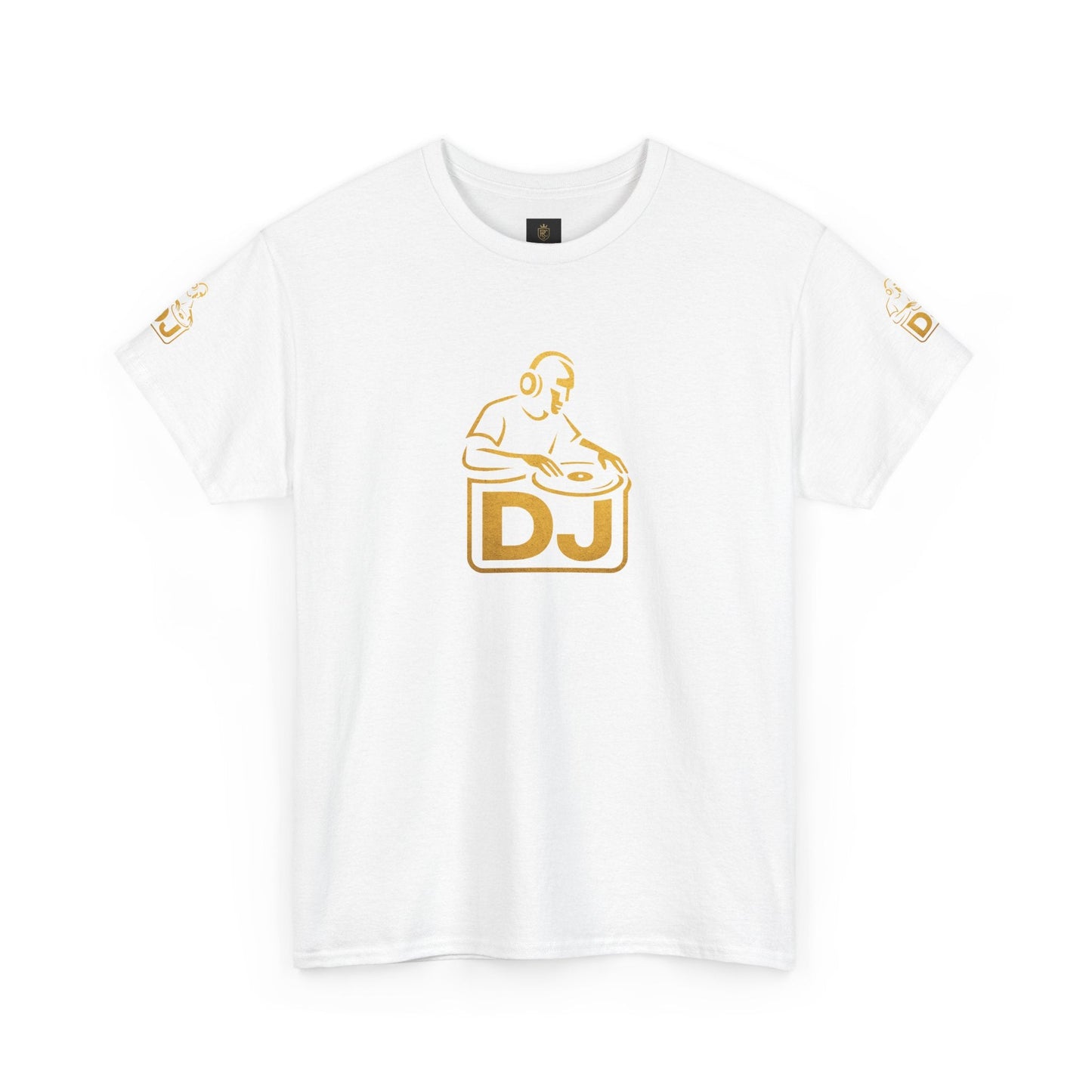 DJ Graphic Tee — Gold Turntable DJ Shirt for Music Lovers Printify
