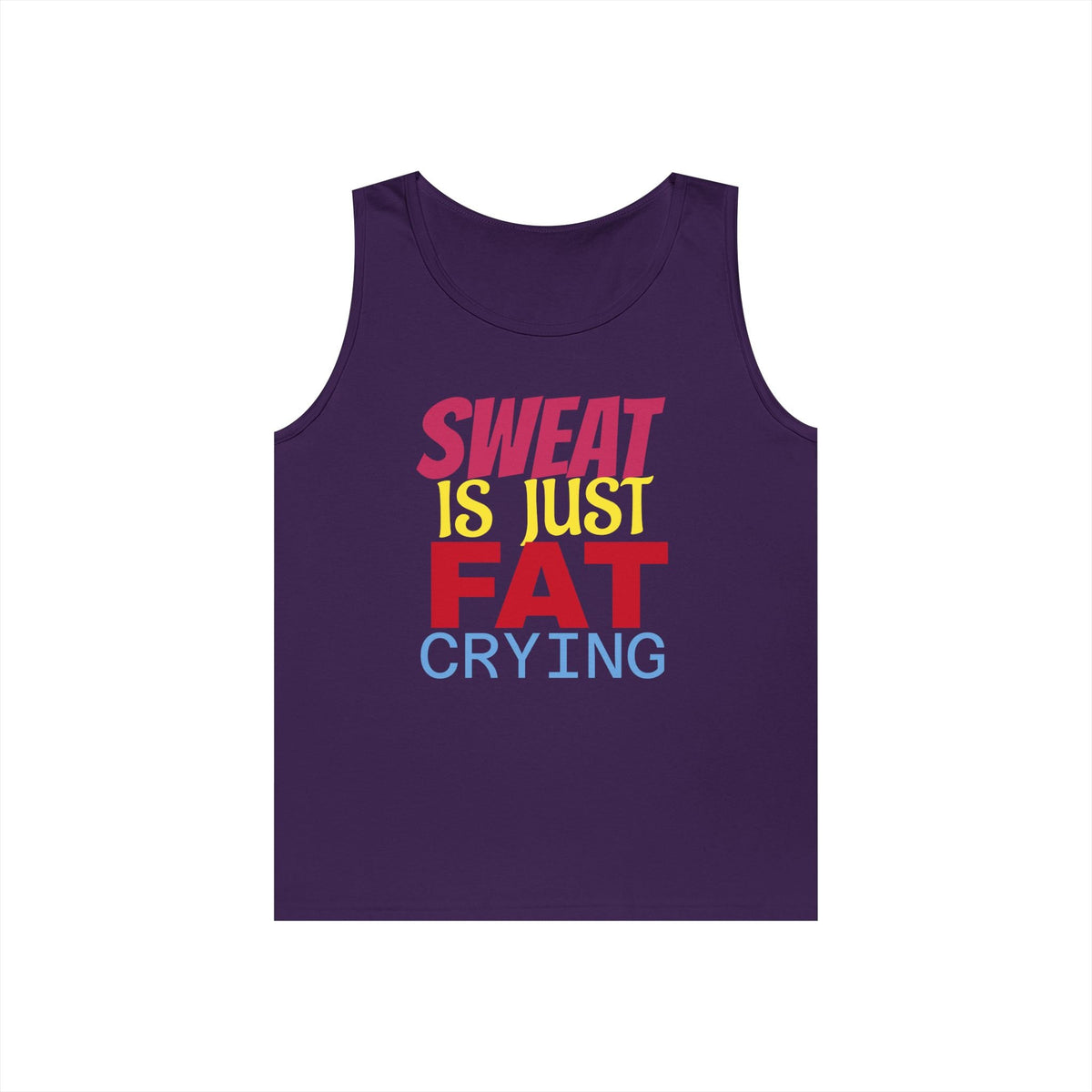 Sweat is Just Fat Crying Tank Top, Motivational Gym Shirt, Fitness Apparel, Unisex Workout Top, Summer Activewear, Gift for Fitness [...] Printify