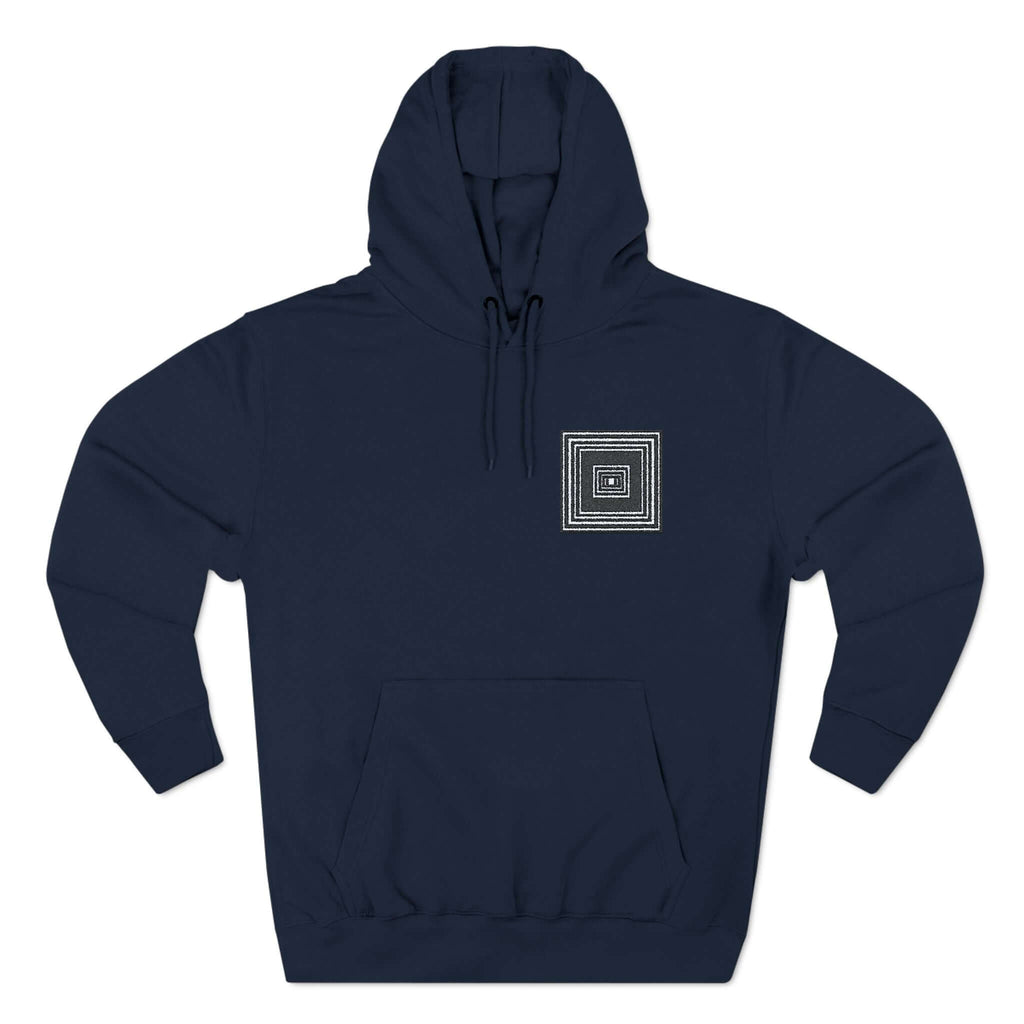 Fleece Hoodie with Quadrat Embroidery