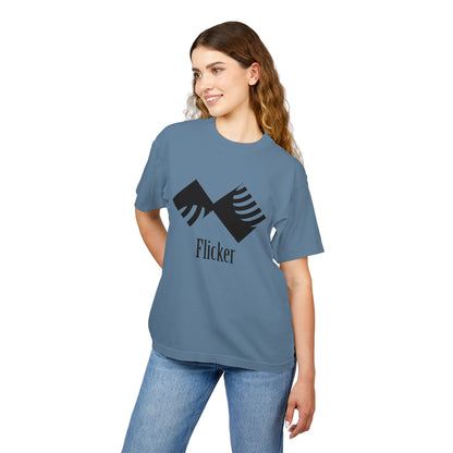 Unisex Urban Heavy Tee - Modern Graphic Design "Flicker" for Streetwear Enthusiasts