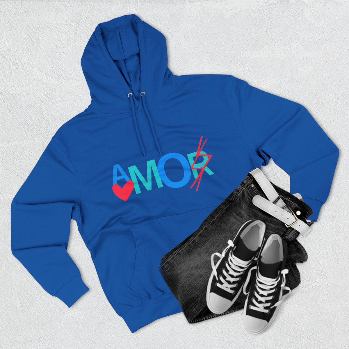 Amor Three-Panel Fleece Hoodie