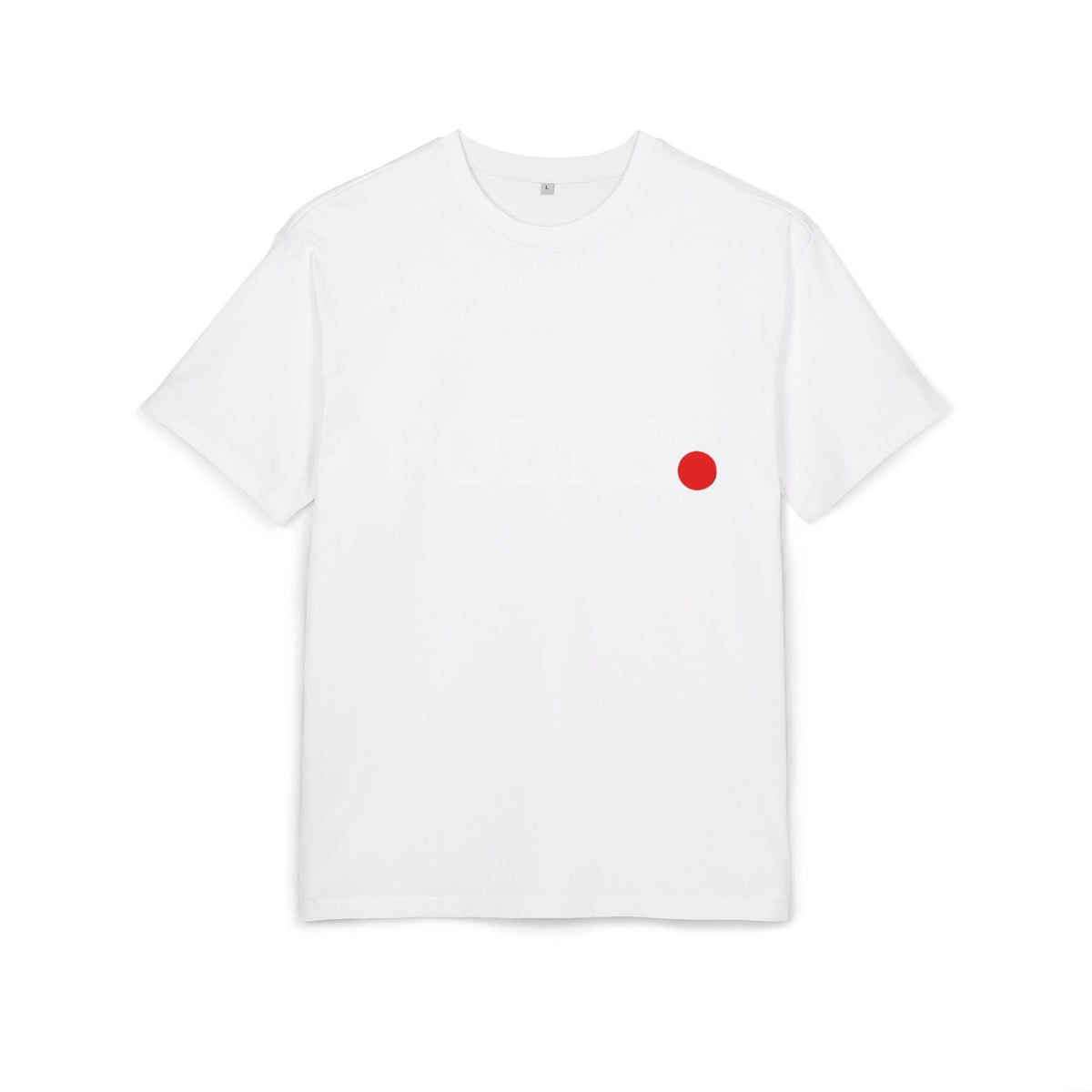 Oversized Tee with Bold Red Dot, Everyday Tee Printify