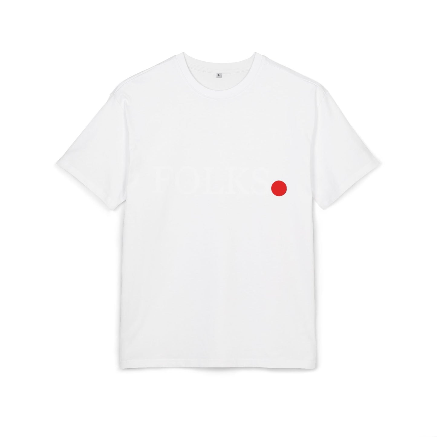 Oversized Tee with Bold Red Dot, Everyday Tee Printify