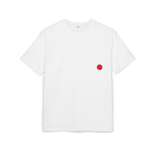 Oversized Tee with Bold Red Dot, Everyday Tee Printify
