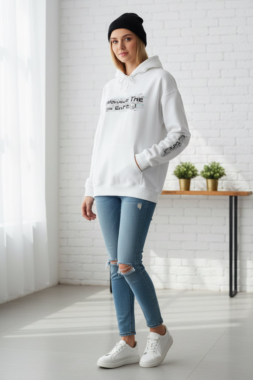 Embrace the Imperfect Hoodie — Inspirational Quote Sweatshirt