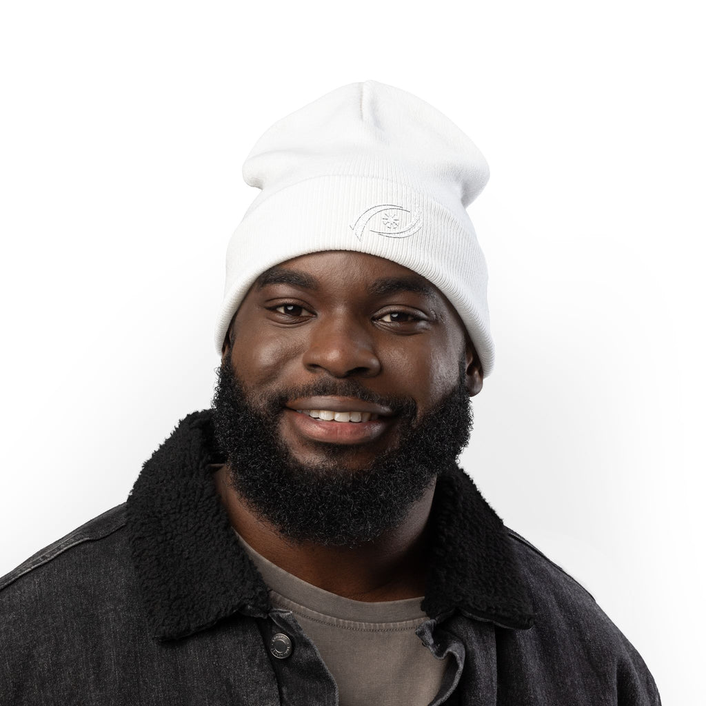 Cozy Embroidered Knit Beanie, Winter Hat, Gift for Him, Gift for Her, Fashion Accessory, Cold Weather Gear, Unique Beanie