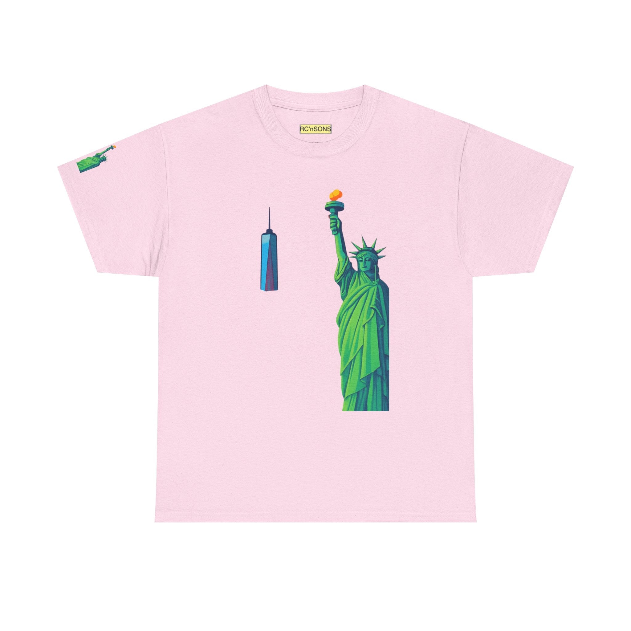 Statue of Liberty Tee, Unisex Heavy Cotton Tee, Graphic T-Shirt, Vintage Style Shirt, Gift for Freedom Lovers, New York Pride Printify