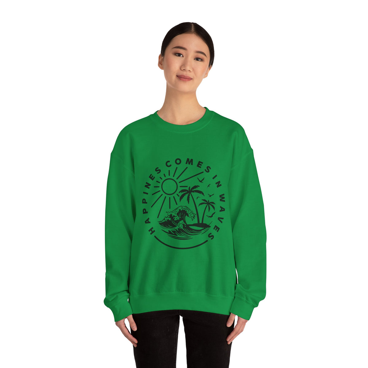 Le bonheur vient par vagues Sweatshirt 