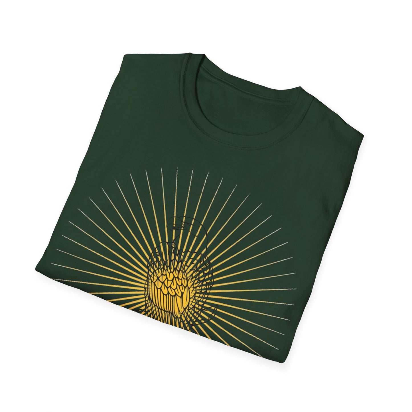 Rcnsons Unisex Softstyle Eagle Sun Wave T-Shirt