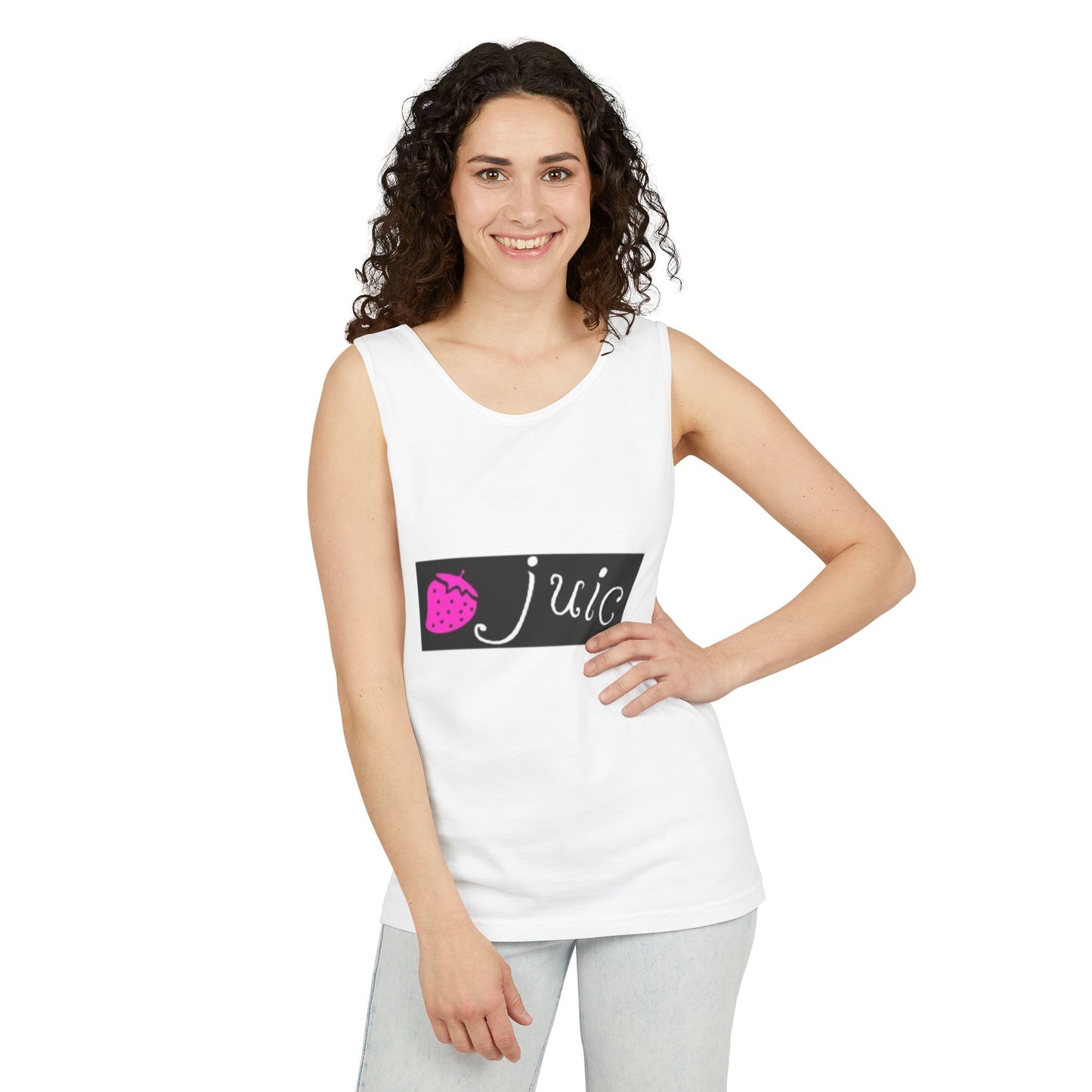 Juice-Themed Unisex Tank Top, Perfect for Summer Outings, Pool Parties, and Fruit Lovers