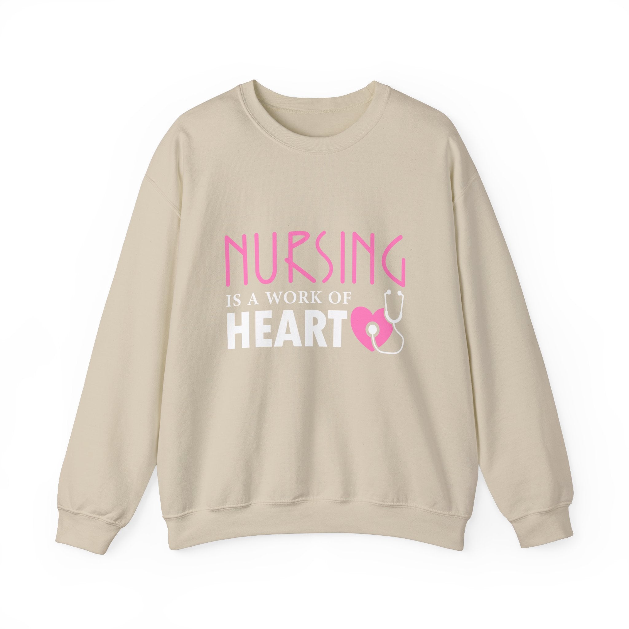 Nursing Is A Work Of Heart Unisex Sweatshirt Printify